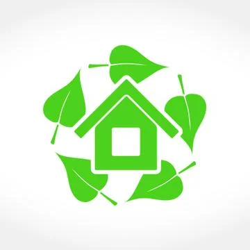 Green House Emblem 스톡 일러스트