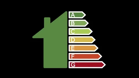 Green house energy efficiency icon animation alpha matte background 1 Stock Footage 341833000