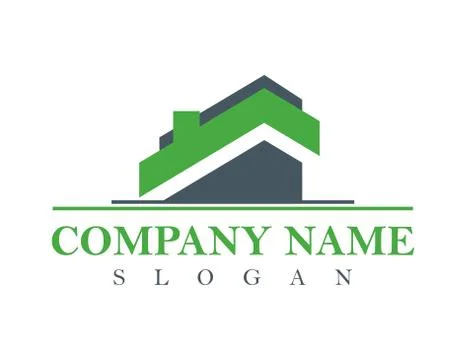 Green house logo design Illustration