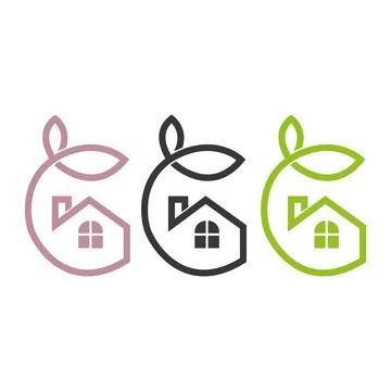 Green house logo vector Nature green house icon vector illustration concept desi Stock-Illustration