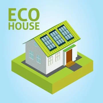 Green House vector concept Stock Illustration