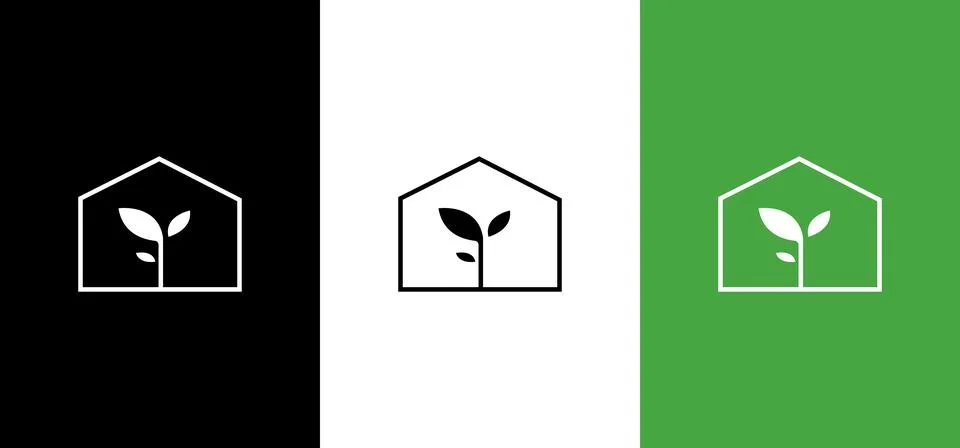 Green House vector icon 스톡 일러스트