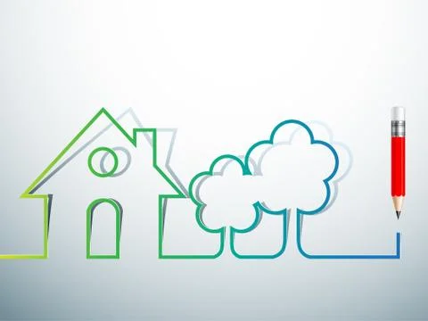 Green house vector Stock Illustration