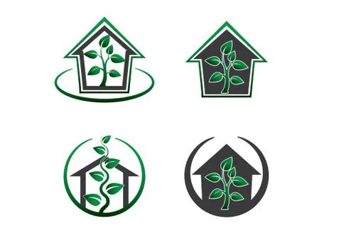 Green house -vector set Stock Illustration