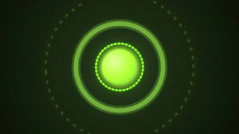 Green HUD circular interface elements seamless loop motion background Stock Footage 344972180