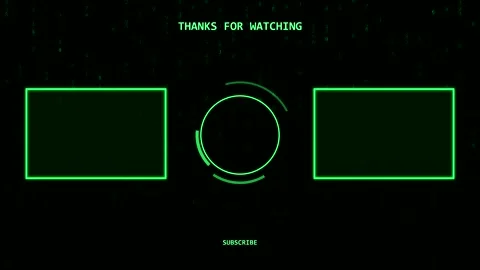 Green HUD Elements and Text Rising on Black Background Stock Footage 347983777