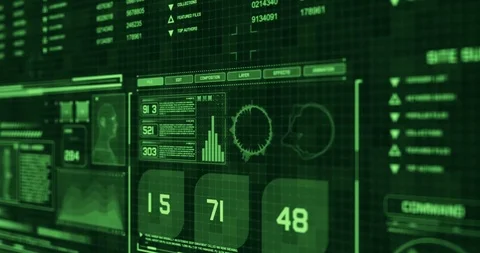 Green HUD Stock Footage 111462235
