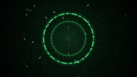 Green HUD radar circle rotating seamless loop motion background Stock Footage 344926905