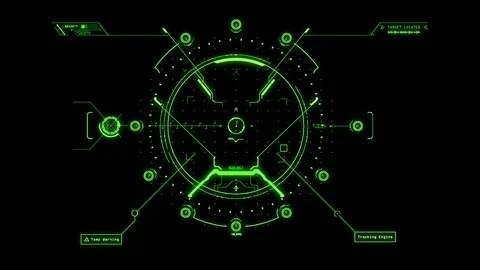 Green HUD Weapon Interface Motion Graphi... | Stock Video | Pond5
