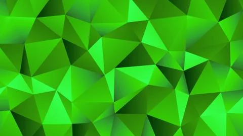 Green Hues Trendy Low Poly Backdrop Design Stock Illustration