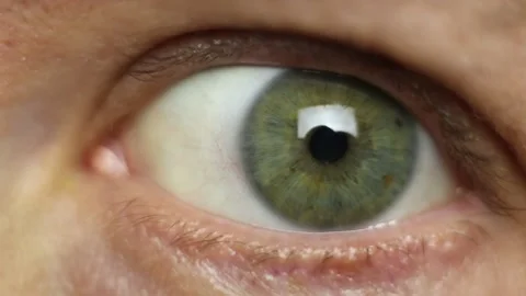 Green human eye close-up Stock Footage 143236452