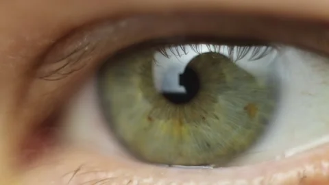 Green human eye extreme close-up Video stock 143236510