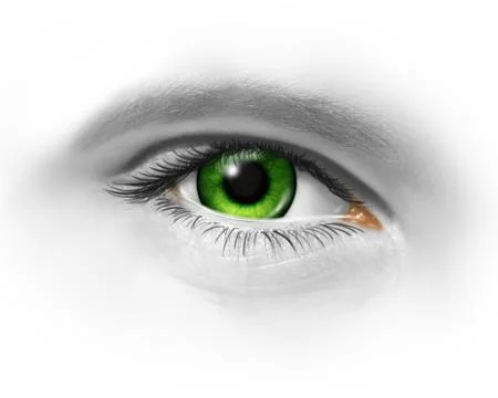 Green human eye Stock Illustration