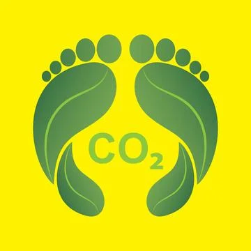 Green human footprints Stock Illustration