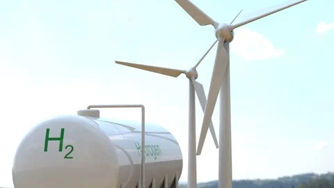 Green Hydrogen production Stock Footage 297530932