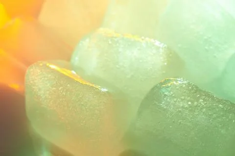 Green ice cube Stock Photos