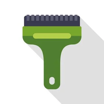 Green ice scraper cleaning car windshield in winter Stock Illustration