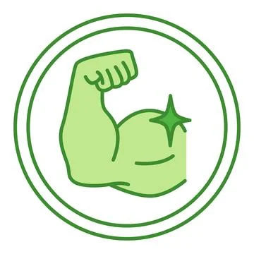 Green Icon High Potency Protein. Vector Icon. Label for Medicine and Food P.. Stock Illustration
