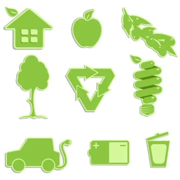 Green icon Stock Illustration