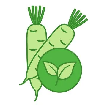 Green Icon Natural. Vector Icon of Organic Products. Organic Farming Concept Stock Illustration