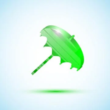 Green icon umbrella Stock-Illustration