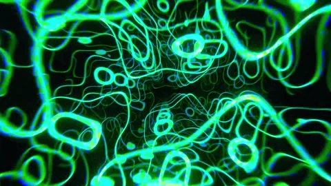 Green igital Matrix Code Rain Animation Stock Footage 310941047