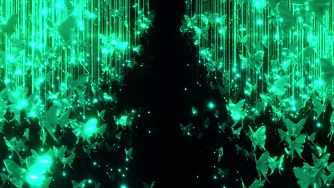 Green igital Matrix Code Rain Animation Stock Footage 310941146