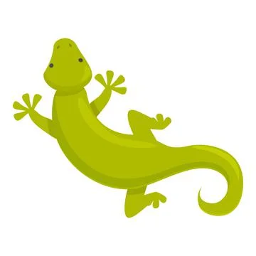 Green iguana icon cartoon vector. Lizard animal Stock Illustration