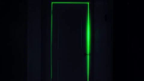 Green Illuminated Door Frame Video stock 297992111