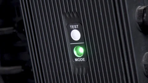 Green Indicator Close Up. Turning On, Test Mode Video stock 102051805