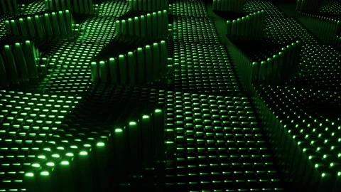 Green Infinite Cycle of Column Growth Background VJ Loop l 4K Stock Footage 301886151