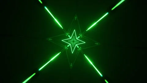 Green Infinite Flow of Neon Light Energy Background VJ Loop in 4K Stock-Footage 334718189