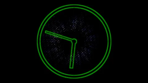 Green Infinity Clock Stock Footage 302076080