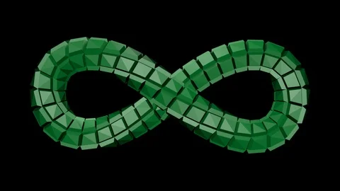 Green Infinity Greeble Run Stock Footage 87617708