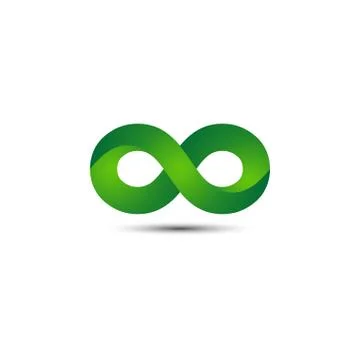 Green infinity logo icon design template vector Stock Illustration