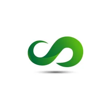 Green infinity logo icon design template vector Stock Illustration