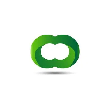 Green infinity logo icon design template vector Stock Illustration