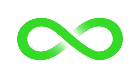 Green Infinity Symbol Gradient Vector Illustration Stock Illustration