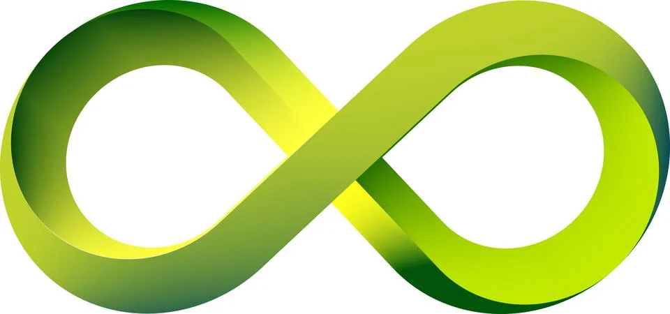 Green infinity symbol Stock Illustration