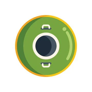 Green inflatable swim ring for safe swimming in the pool or sea 库存插图