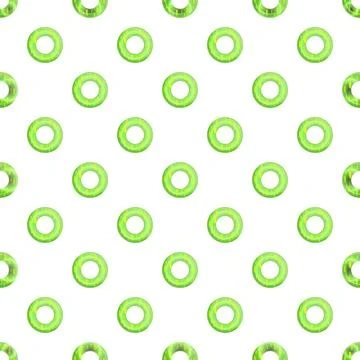Green inflatable swimming ring pattern repeating on white background 스톡 일러스트