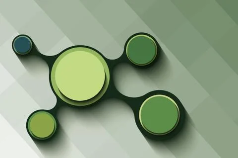 Green info graphics. Stock Illustration