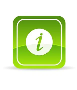 Green info icon Stock Illustration