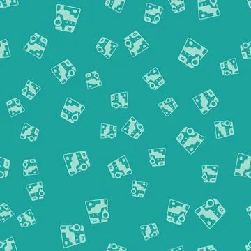 Green Infographic of city map navigation icon isolated seamless pattern on green イラスト素材