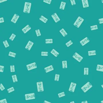 Green Infographic of city map navigation icon isolated seamless pattern on green Stock Illustration