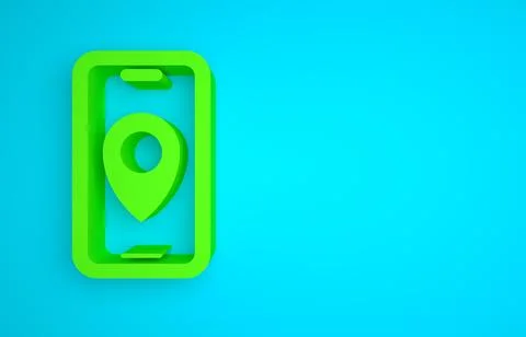 Green Infographic of city map navigation icon isolated on blue background 스톡 일러스트