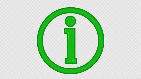 Green information symbol animation Stock Footage 335298323
