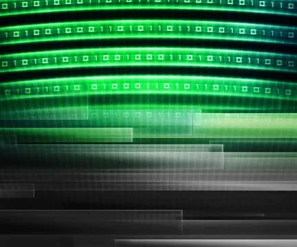 Green information technology background concept Stock Illustration