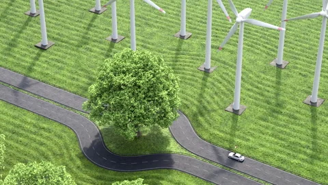 Green infrastructure surrounding a tree. Vídeos de archivo 336406782
