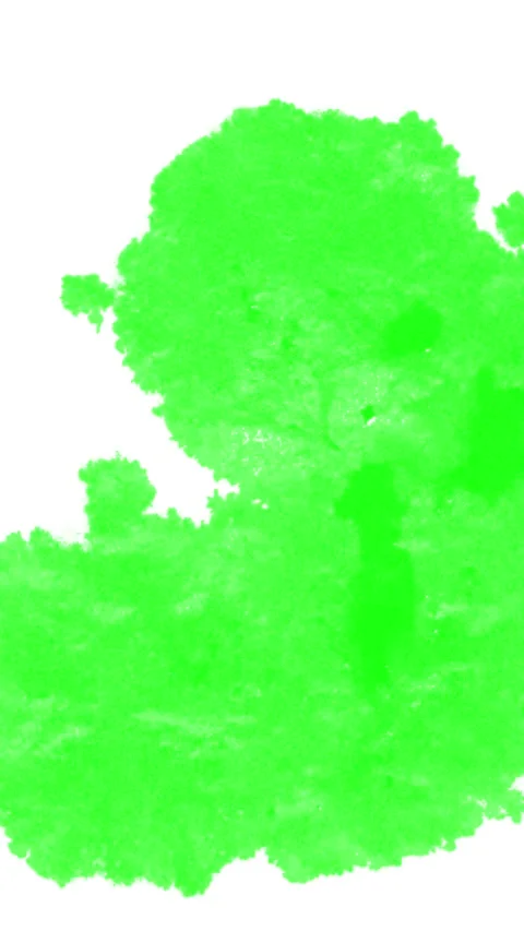 Green Ink Blots Spreading Expanding Vertical Screen Animation smooth filter Stock Footage 342975782